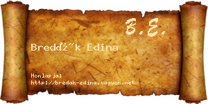 Bredák Edina névjegykártya