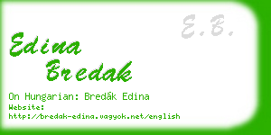 edina bredak business card